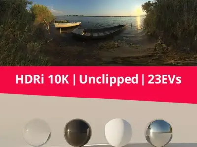 Hdri - Lake And Boats Texture