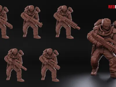 Airborne Division - Squad of the Imperial Force 3D print model
