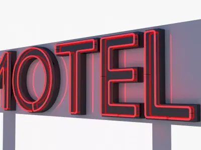 MOTEL billboard 3D model