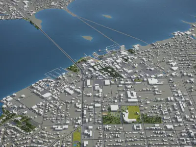 Fort Myers  Low-poly 3D model