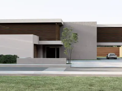 Modern Minimalist House 3D model