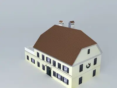 Old House European Style Low-poly 3D model