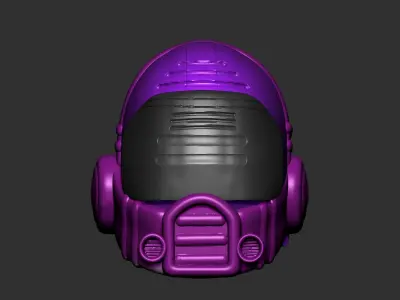 helmet high poly sculpt 3d printable ver 7 3D model 3D model 150