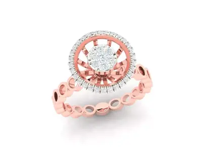 Women Ring  Render 3dm STL OBJ FBX Details 3D print model 373