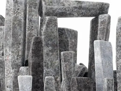 Stone rock block 3D model