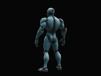 Robot Elemental Water Low-poly 3D model