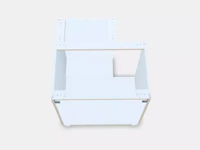 METOD Corner base cabinet frame Low-poly 3D model