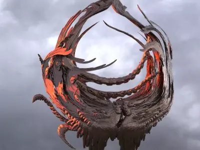 Cthulhu Ring sculpture 2 3D model