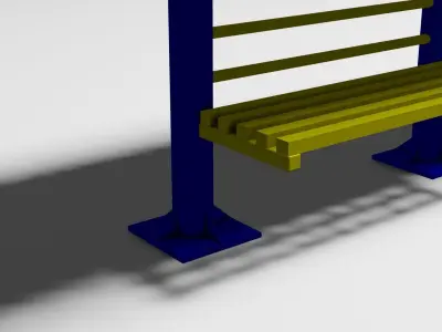 Bus stop model 2 Low-poly 3D model