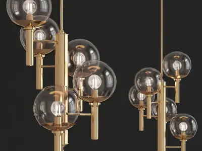 Chandelier low poly 3d models collection 10 pieces Low-poly 3D model from CGTrader