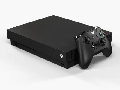 Microsoft Xbox One X Low-poly 3D model