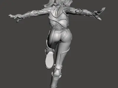 Black cat women 3d model for 3d printing  3D print model