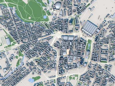 Leipzig City Germany  3D model