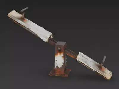 Ups And Downs Classic Seesaw 3D Model Low-poly 3D model