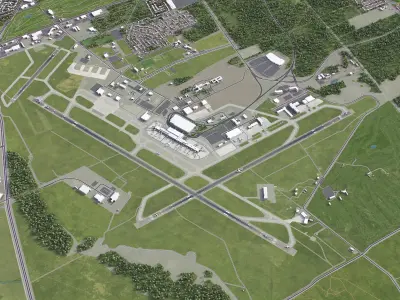 Ottawa Airport Low-poly 3D model