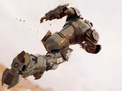 LOW POLY ROBOT - MARS Low-poly 3D model