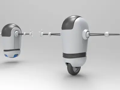 Robots futuristic 3D model