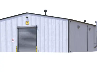 Industrial Building 7 Low-poly 3D model