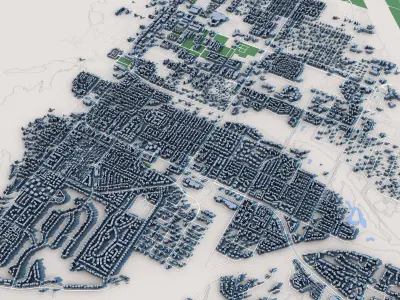 Palm Springs City California 3D model