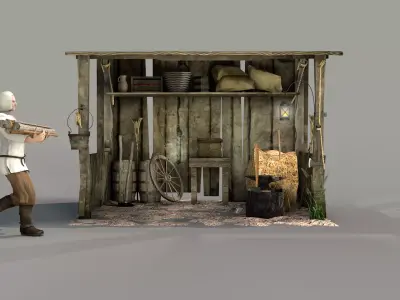 medieval shed 3D model