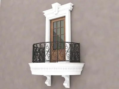 Balcony Door 2 3D model