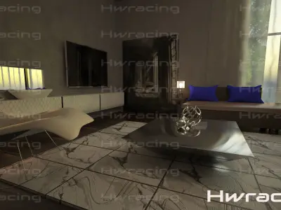 3D Living Room Neomoderno 3D model