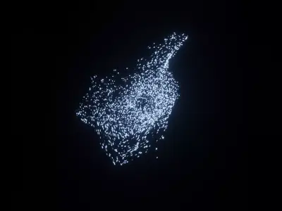 Bending Galaxy 3D model