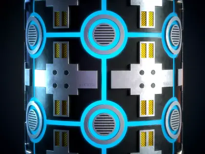 Sci-fi Metal Plat Stylized -  VOL 05 - SBsar - Maps Texture