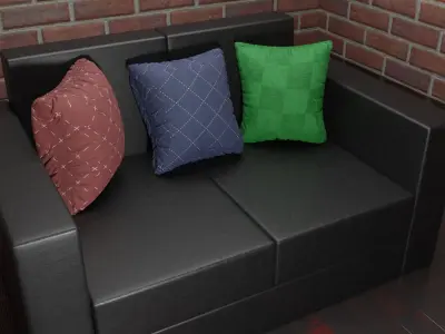 Interior sofa Free low-poly 3D model
