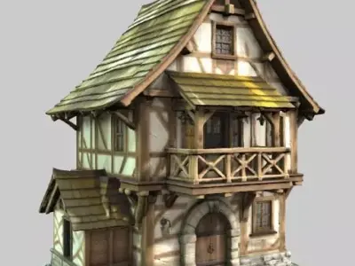 The beautiful mountain house 3D model