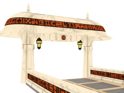 Ralph McQuarries Bazaar  - Set 4 - Gate  1-6 scale 3D print model