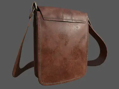 Leather Bag Low-poly 3D model