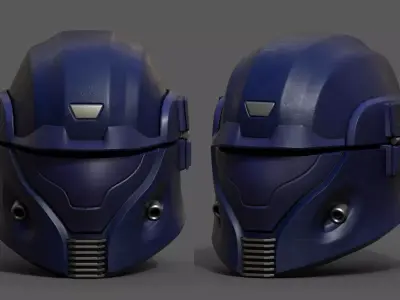 Helmet scifi space protection futuristic technology  Low-poly 3D model