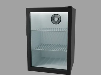 Small Fridge Low-poly 3D model