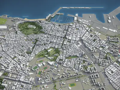 Alicante Low-poly 3D model