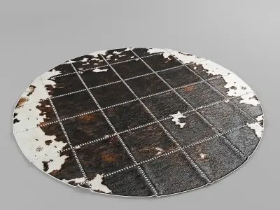 Carpet Pack 2 Circular Leather Carpets 3D model