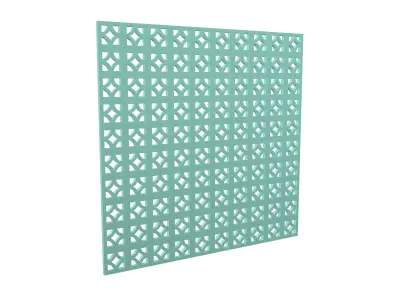 Breeze Block Wall V1 004 Low-poly 3D model