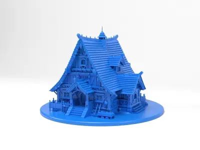 Medieval house 3D print model