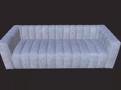 Tufted Upholstered Fabric Sofa 3D model