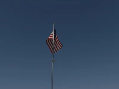 United states flag Free 3D model