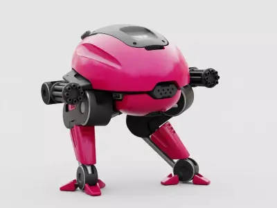 MILITARY BOT B-6000  RIGGED 3D model