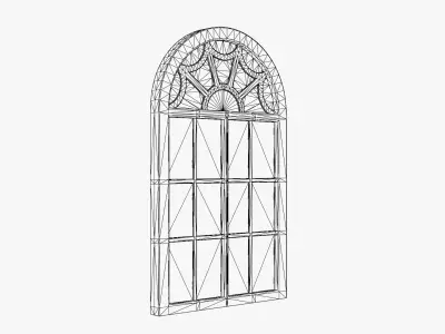 Medieval Gothic Window Low-poly 3D model
