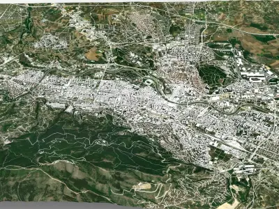 Cityscape Skopje Republic of Macedonia 3D model