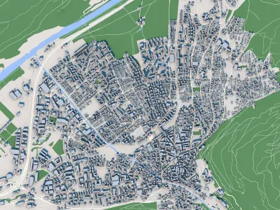 Chur City Switzerland 3D model