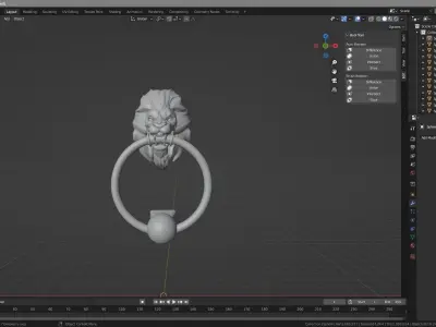 A door knocker 3D print model