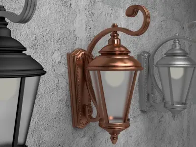 Street Wall Lamp 3D model purchase