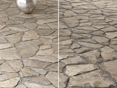 Mrf-Pavement Set29 Low-poly 3D model