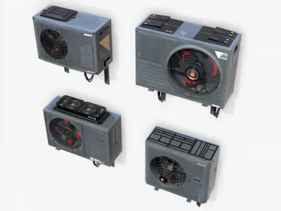 Sci-fi Air conditiong PBR Low-poly 3D model
