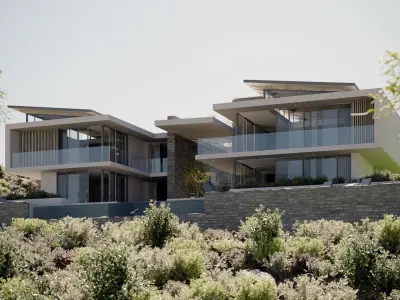 Corona - C4D Scene Files - House Rochter Exterior 3D model