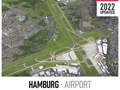 Hamburg Airport Low-poly 3D model